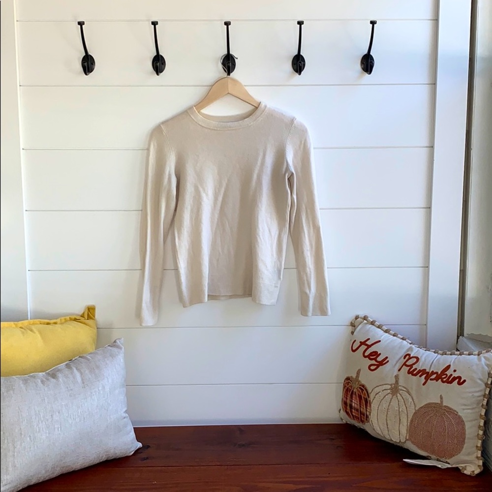 100% cashmere cream sweater